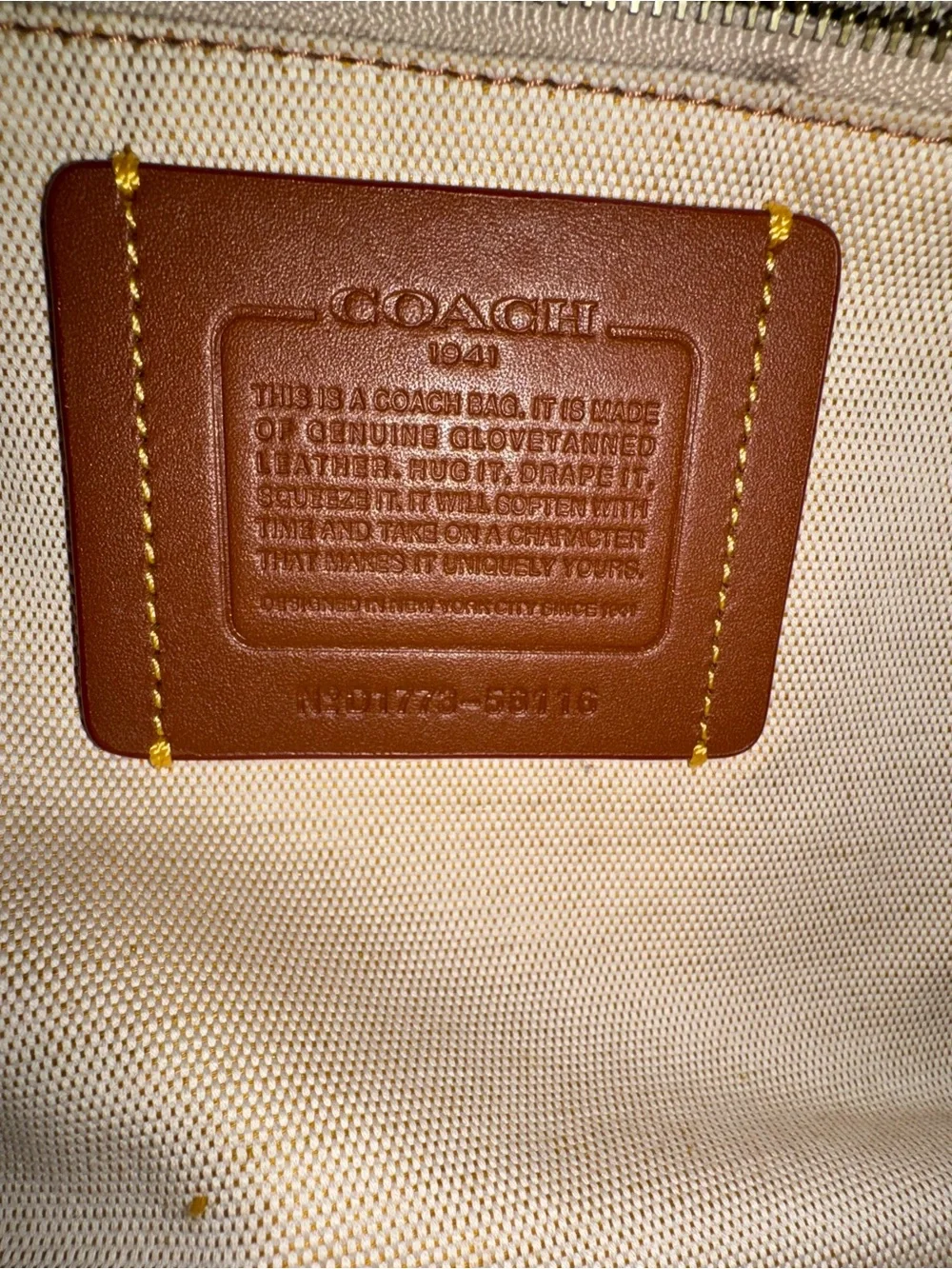 Coach 1941 Rogue with whipstitch handles in teal - Picture 11 of 11